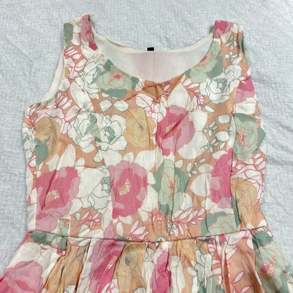 Off white floral printed dress - Picture 3 of 7